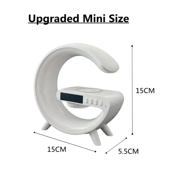 Multifunction Wireless Fast Charger Pad Stand Speaker Night Light