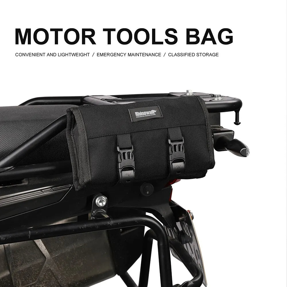 Motorcycle Tool Roll Bag - Portable Tool Storage for Bikers