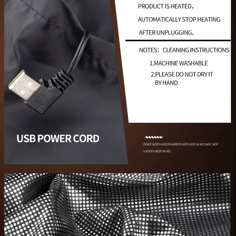 9-Zone Heated Vest - USB Graphene Heating Jacket for Men & Women