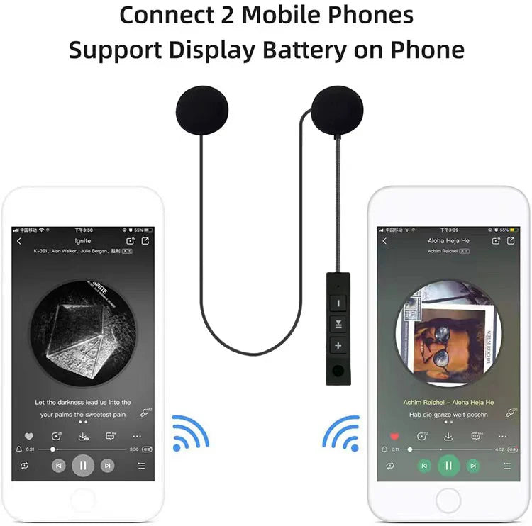 Bluetooth Motorcycle Helmet Headset Wireless