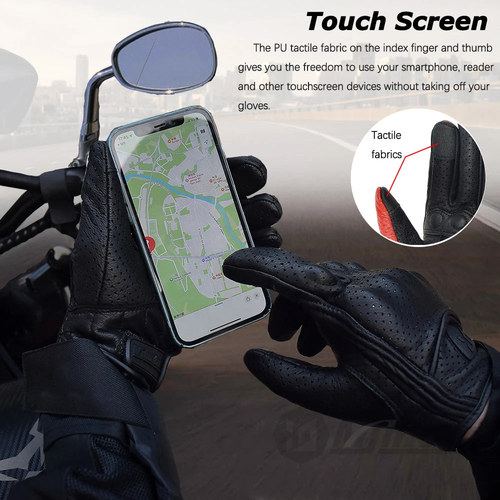 Motorcycle Gloves for Summer - Black