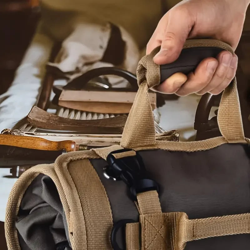 Portable Canvas Tool Storage Bag for Electricians, Carpenters, and Auto Repair