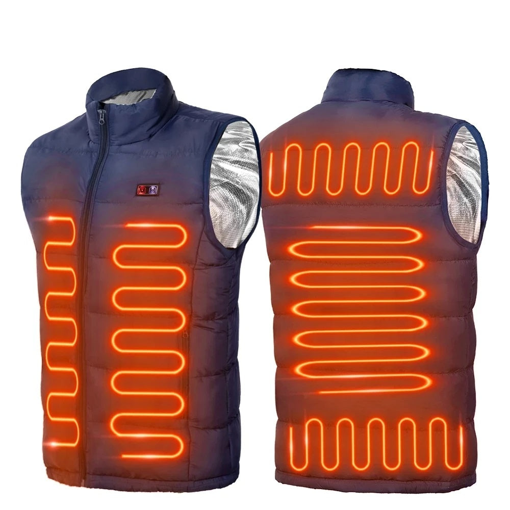 9-Zone Heated Vest - USB Graphene Heating Jacket for Men & Women
