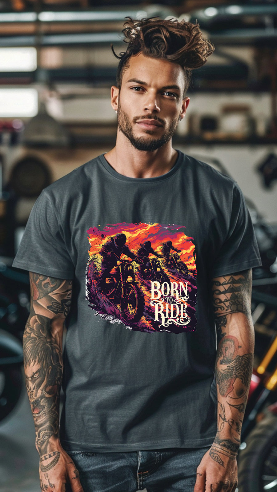Unisex Motorbike T-Shirt, Stylish Motorcycle Tee for All Riders, MOT01