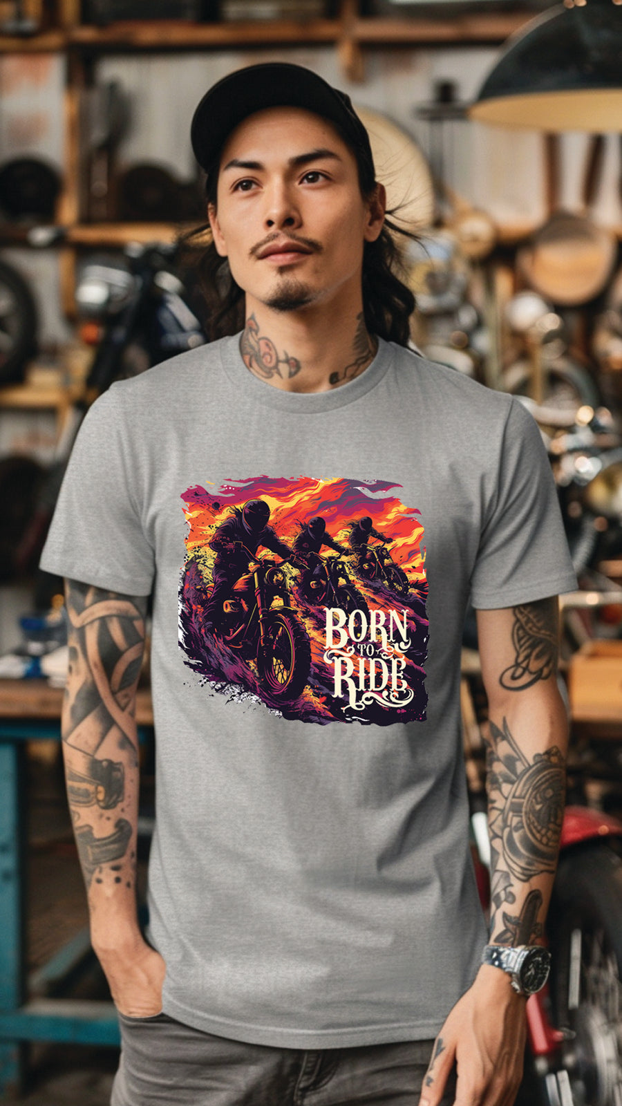 Unisex Motorbike T-Shirt, Stylish Motorcycle Tee for All Riders, MOT01
