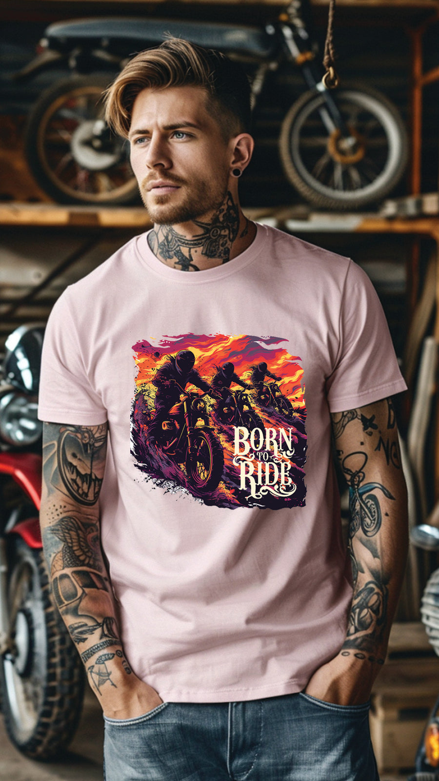 Unisex Motorbike T-Shirt, Stylish Motorcycle Tee for All Riders, MOT01