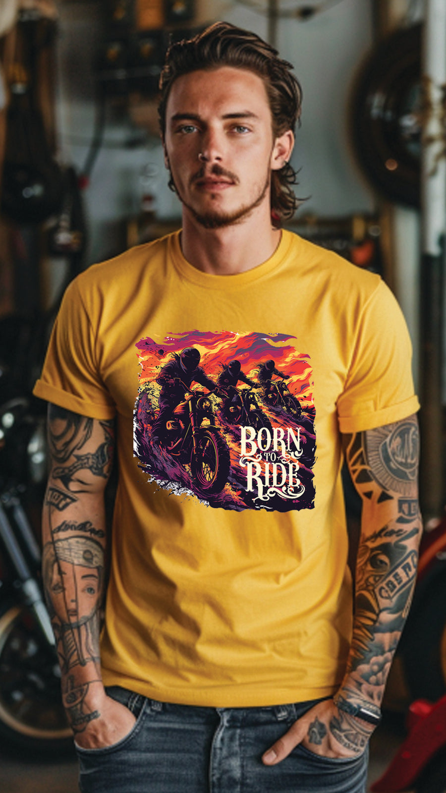 Unisex Motorbike T-Shirt, Stylish Motorcycle Tee for All Riders, MOT01