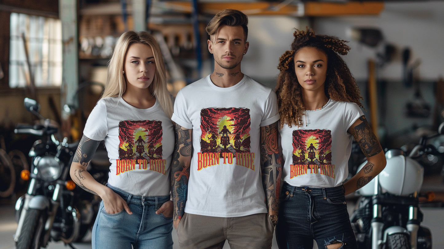 Unisex Motorbike T-Shirt, Stylish Motorcycle Tee for All Riders, MOT02