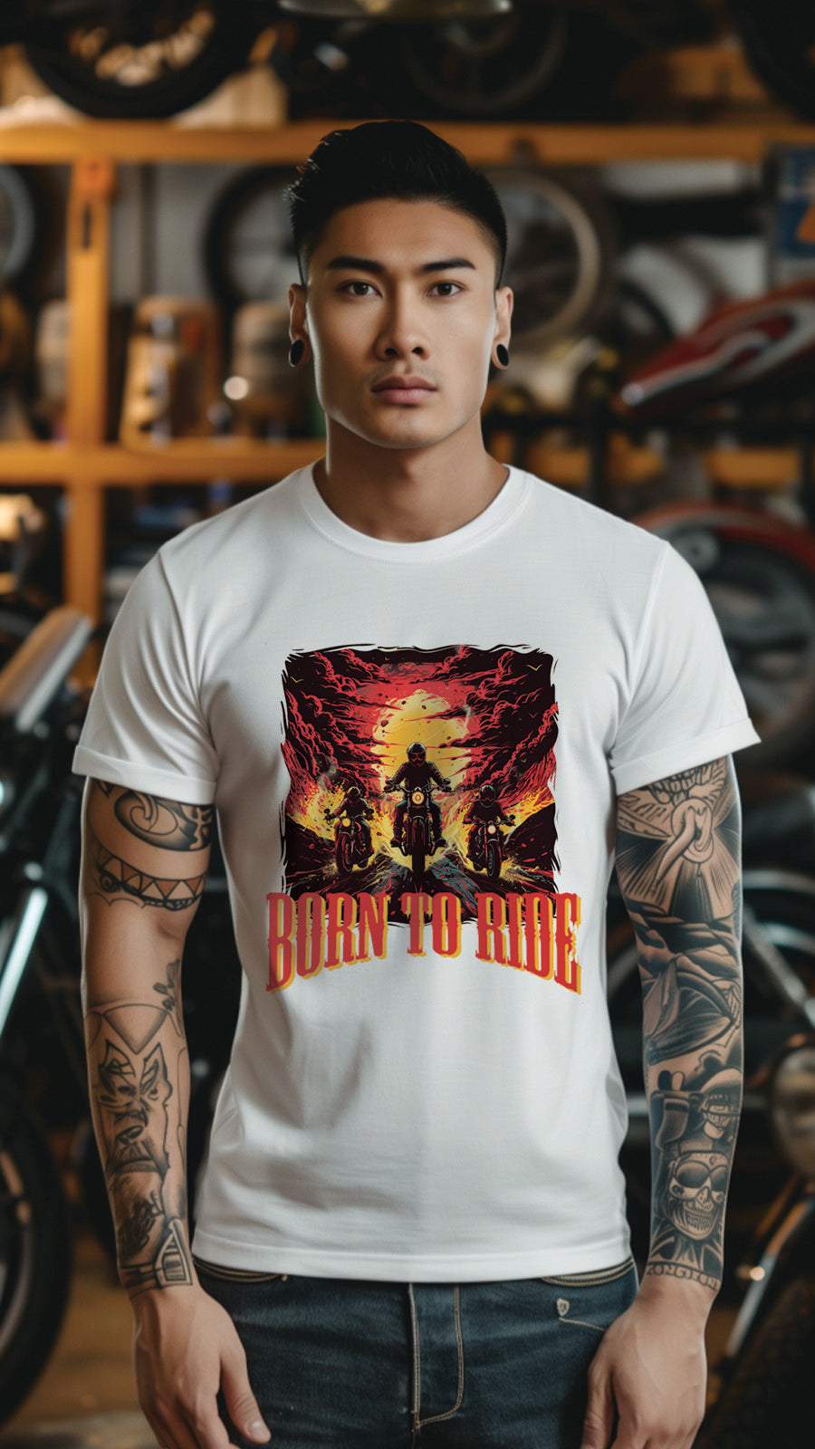 Unisex Motorbike T-Shirt, Stylish Motorcycle Tee for All Riders, MOT02