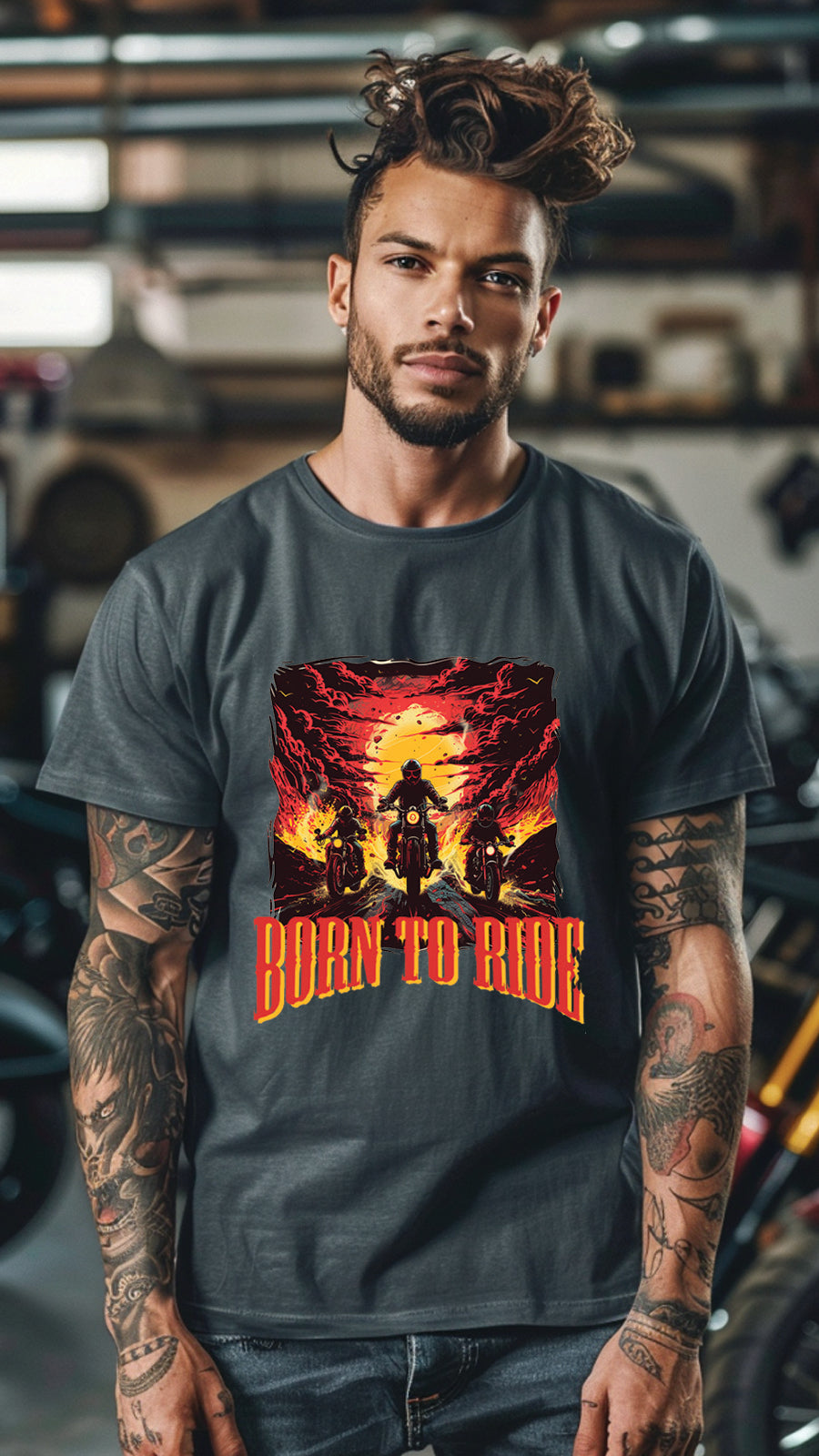Unisex Motorbike T-Shirt, Stylish Motorcycle Tee for All Riders, MOT02