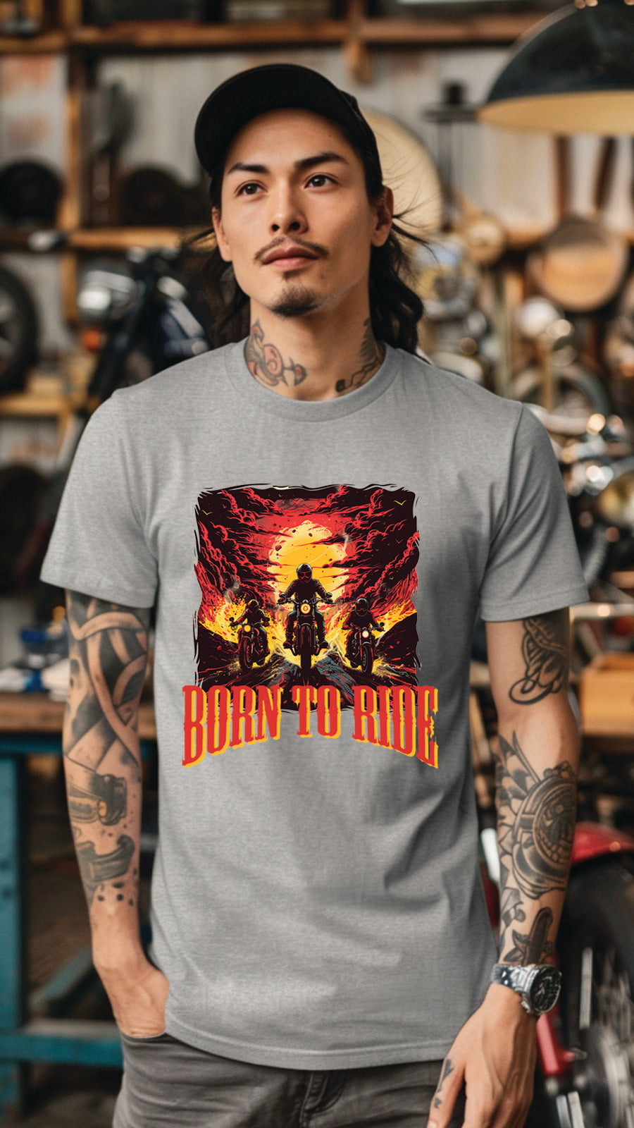 Unisex Motorbike T-Shirt, Stylish Motorcycle Tee for All Riders, MOT02