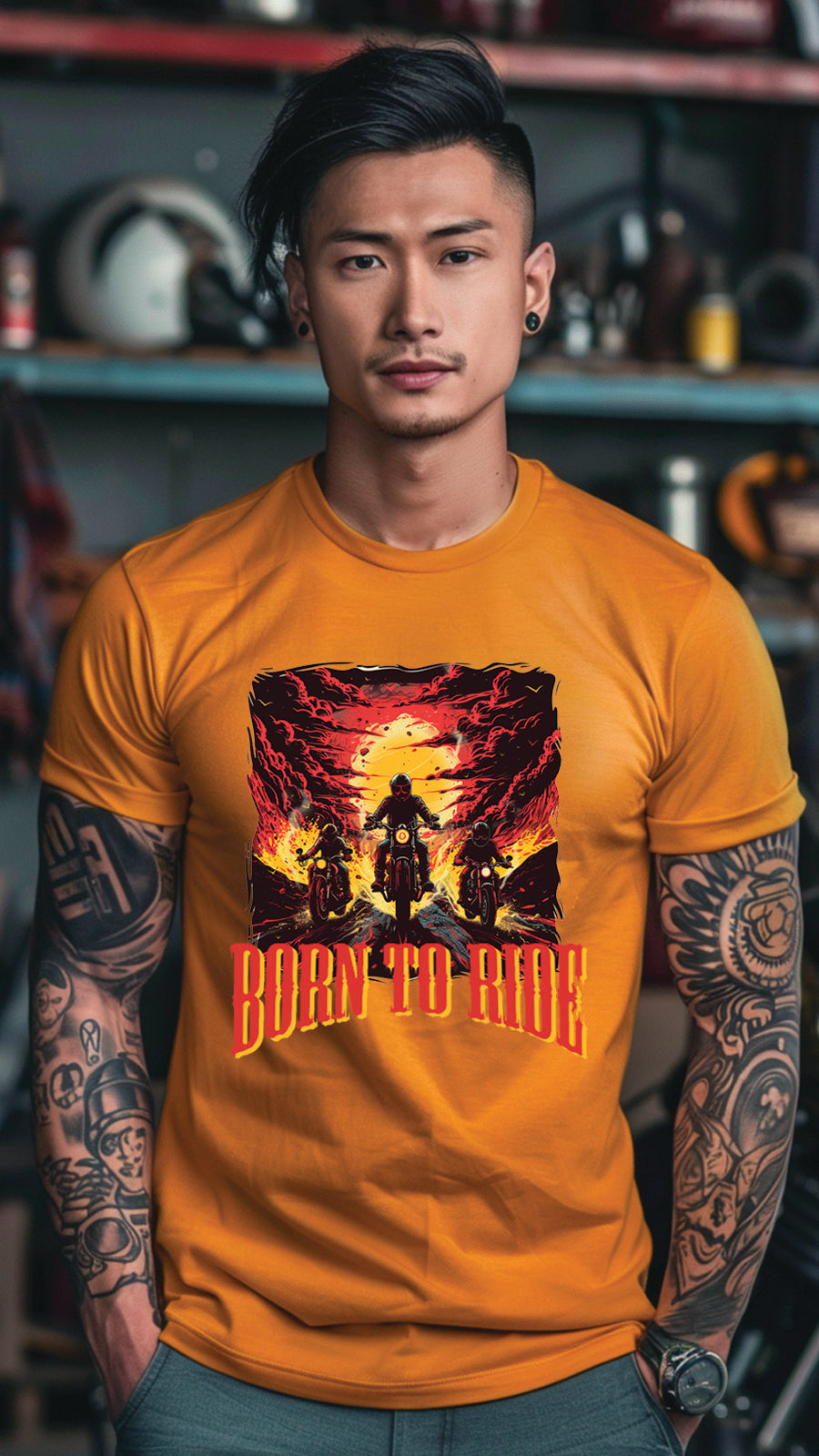 Unisex Motorbike T-Shirt, Stylish Motorcycle Tee for All Riders, MOT02