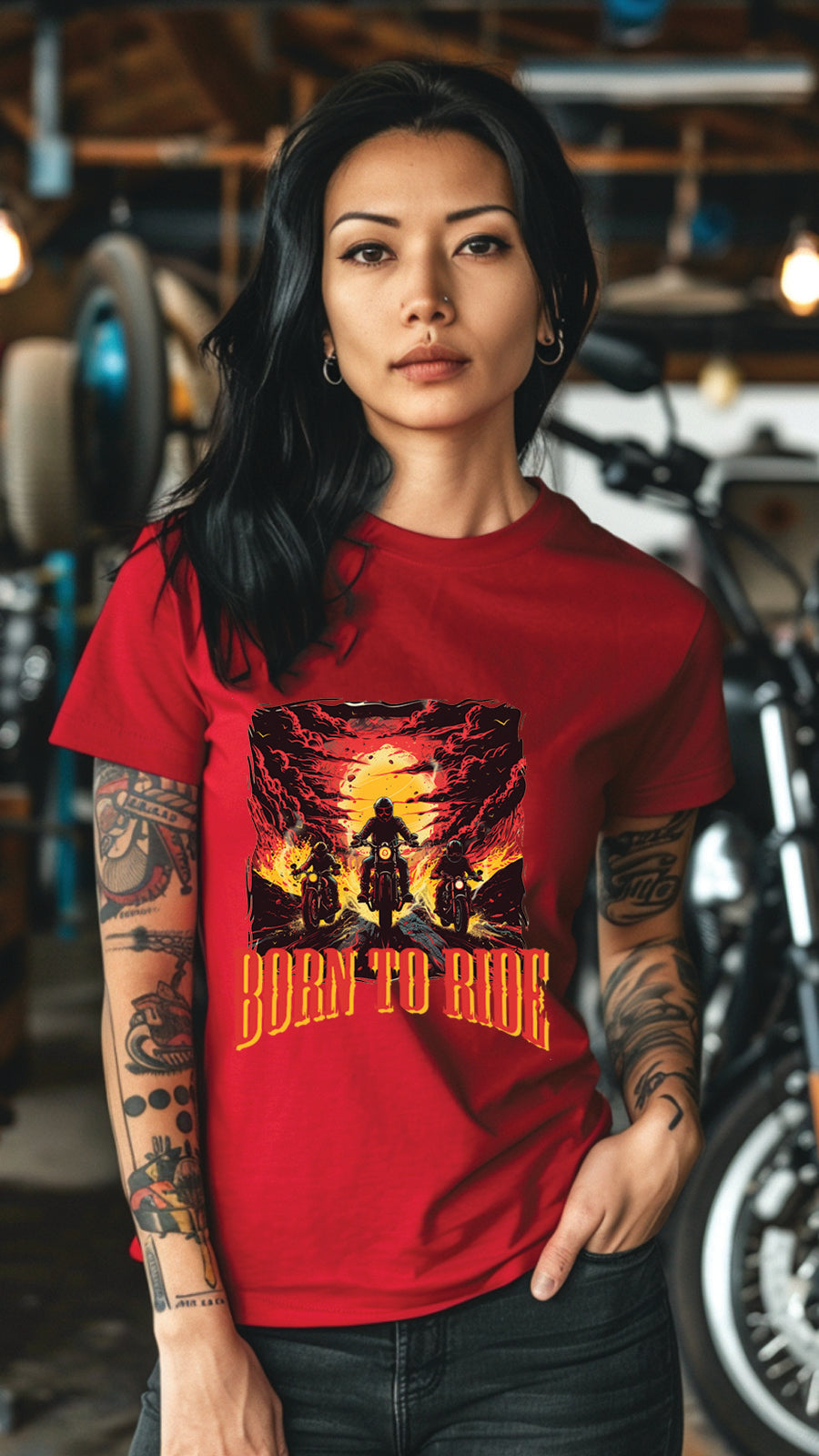 Unisex Motorbike T-Shirt, Stylish Motorcycle Tee for All Riders, MOT02