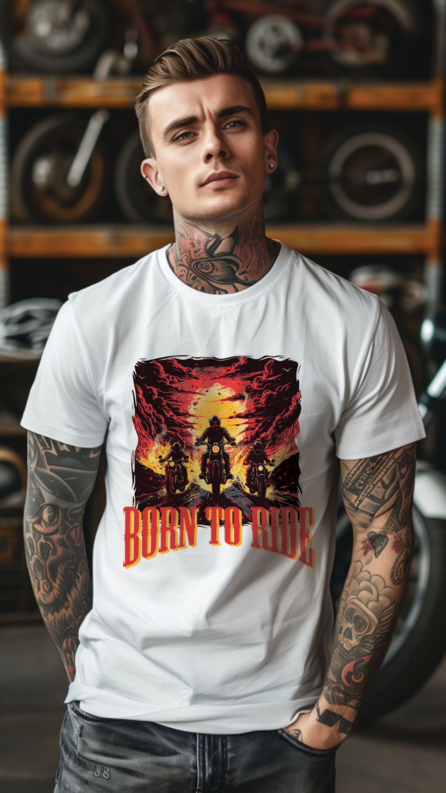 Unisex Motorbike T-Shirt, Stylish Motorcycle Tee for All Riders, MOT02