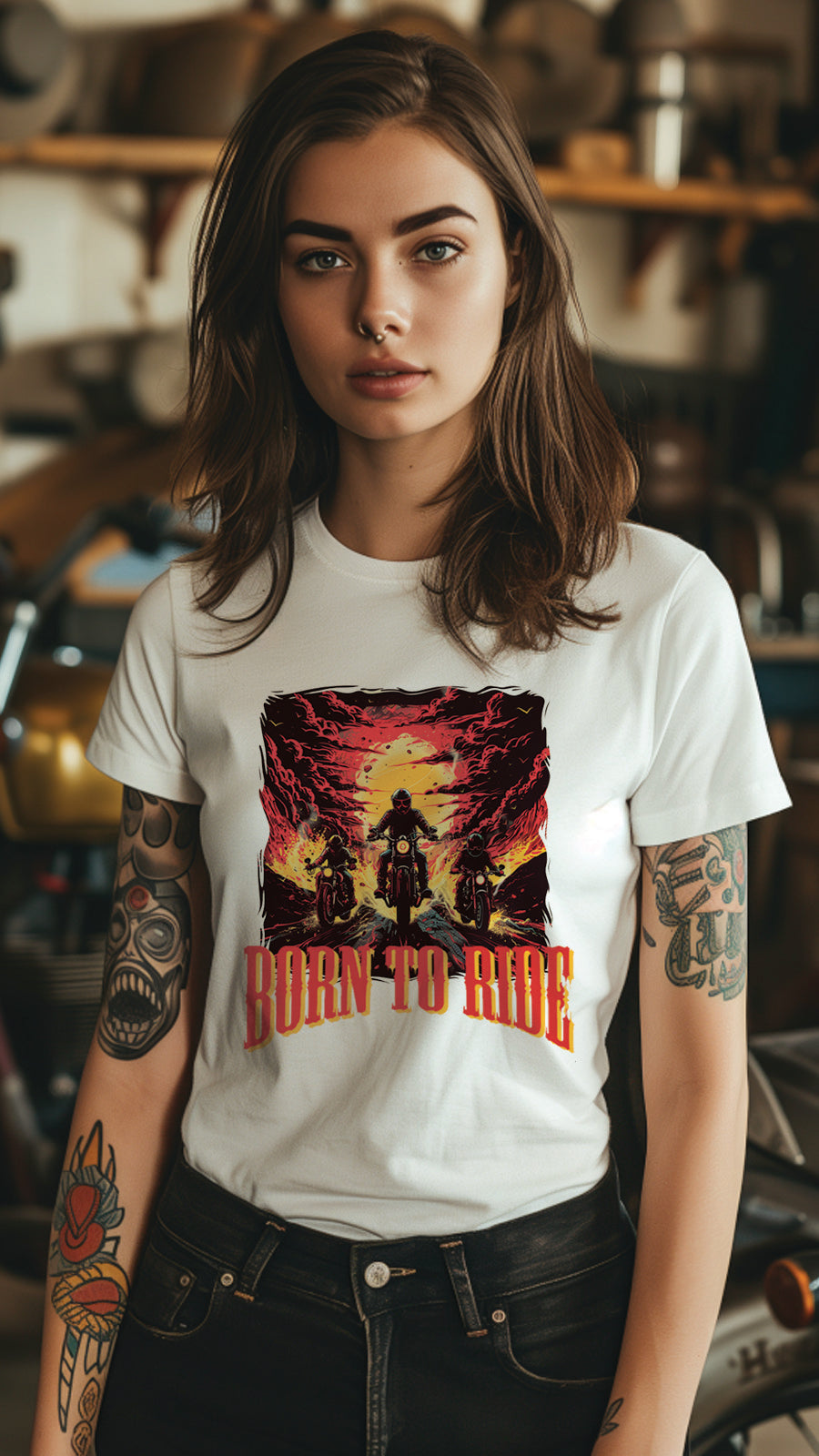 Unisex Motorbike T-Shirt, Stylish Motorcycle Tee for All Riders, MOT02