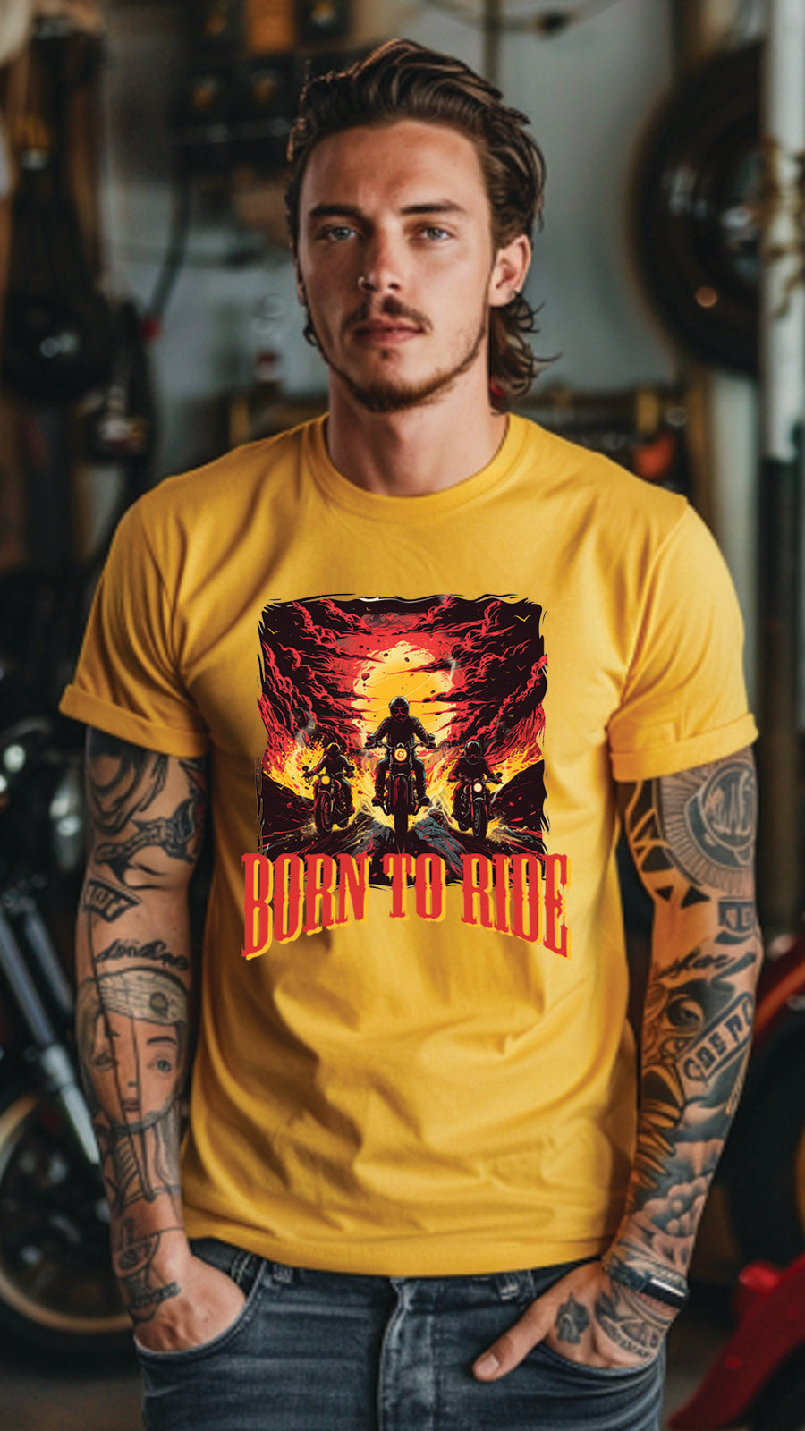 Unisex Motorbike T-Shirt, Stylish Motorcycle Tee for All Riders, MOT02