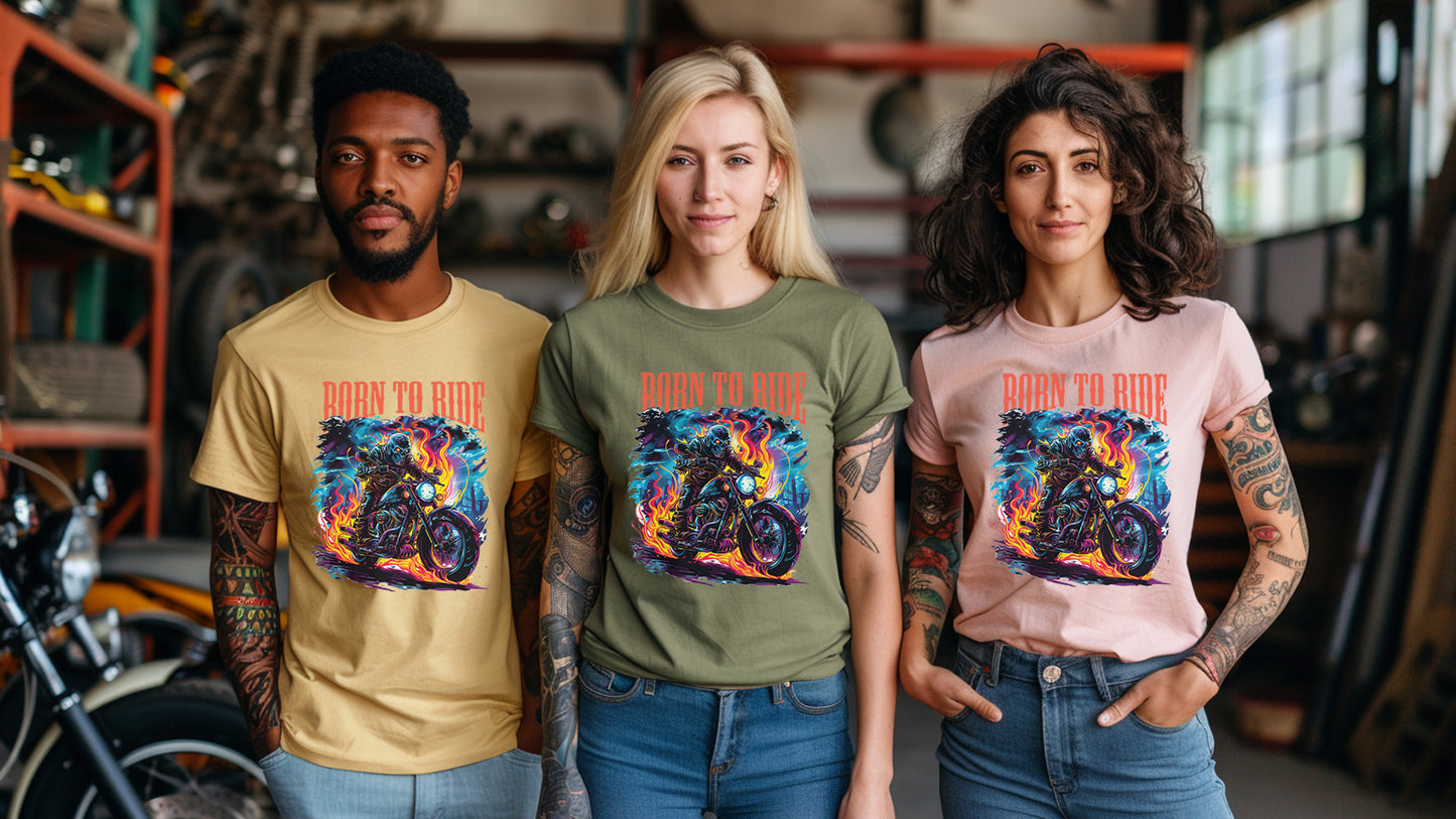 Unisex Motorbike T-Shirt, Stylish Motorcycle Tee for All Riders, MOT03
