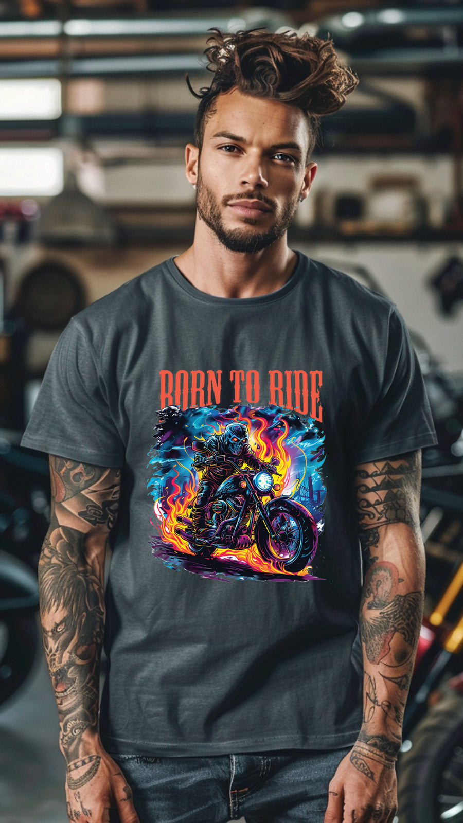 Unisex Motorbike T-Shirt, Stylish Motorcycle Tee for All Riders, MOT03