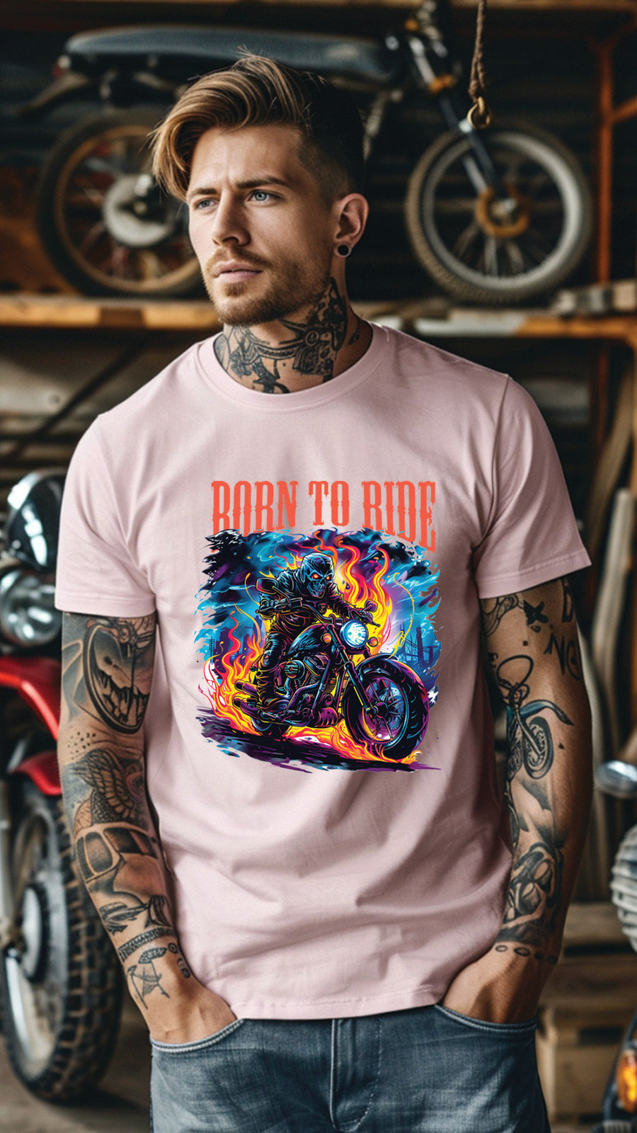Unisex Motorbike T-Shirt, Stylish Motorcycle Tee for All Riders, MOT03