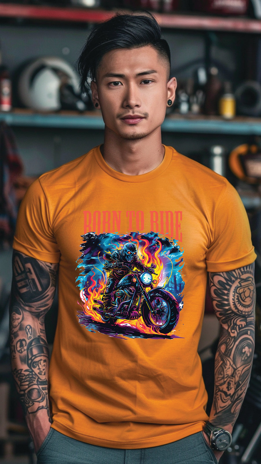 Unisex Motorbike T-Shirt, Stylish Motorcycle Tee for All Riders, MOT03