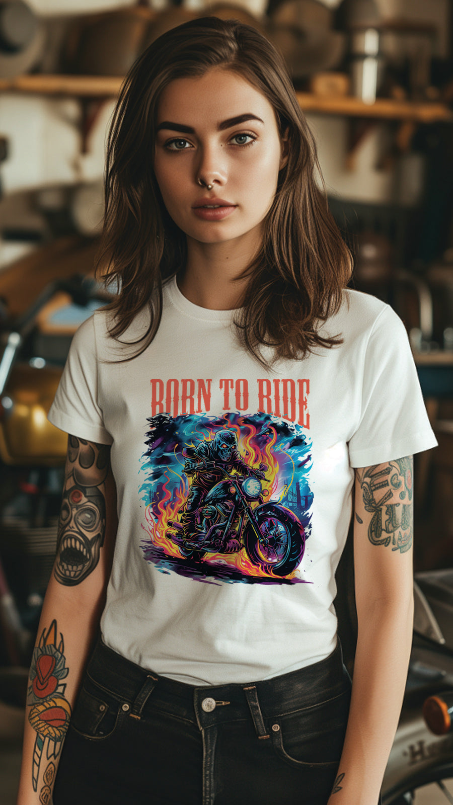 Unisex Motorbike T-Shirt, Stylish Motorcycle Tee for All Riders, MOT03