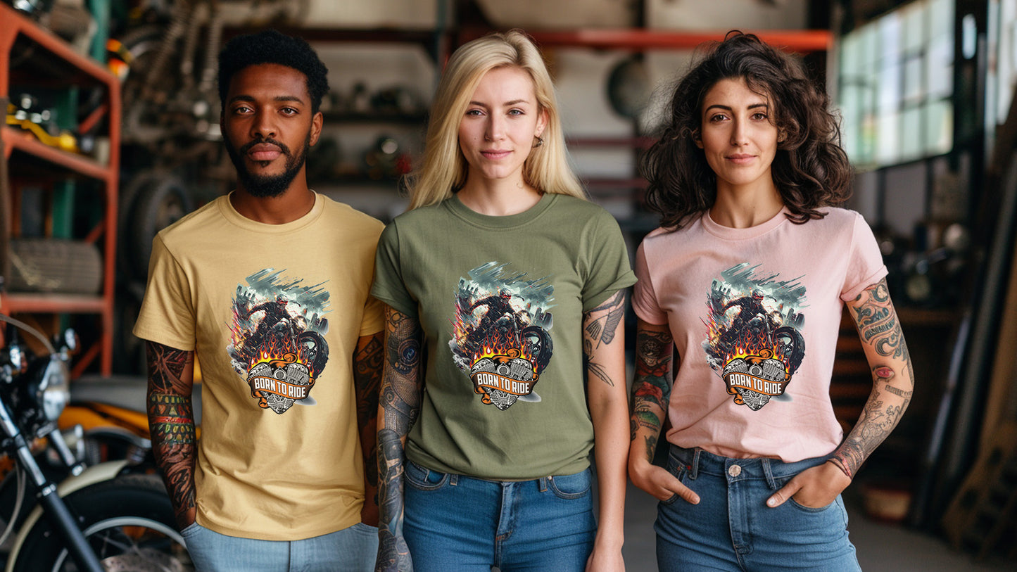 Unisex Motorbike T-Shirt, Stylish Motorcycle Tee for All Riders, MOT04
