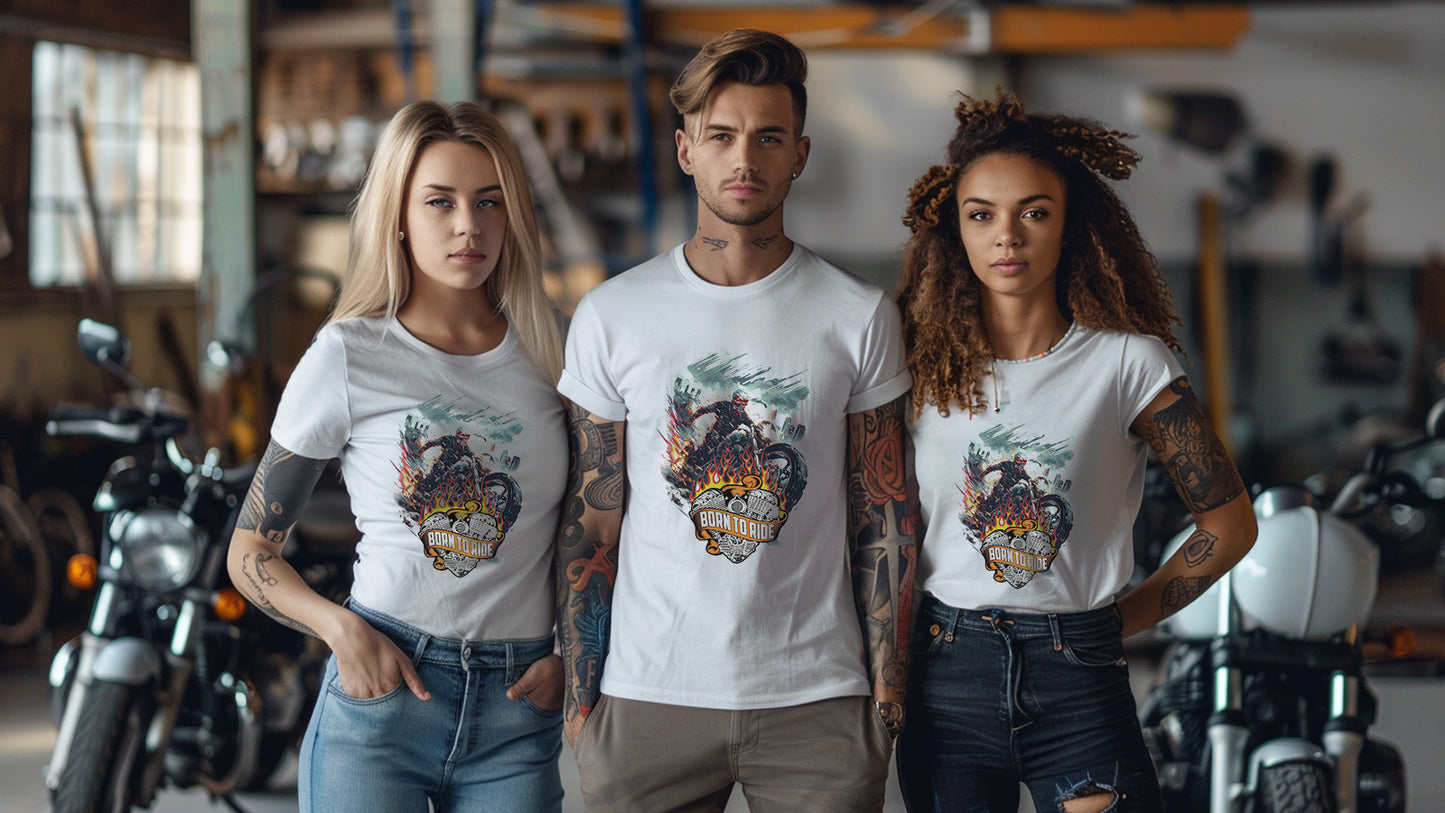 Unisex Motorbike T-Shirt, Stylish Motorcycle Tee for All Riders, MOT04