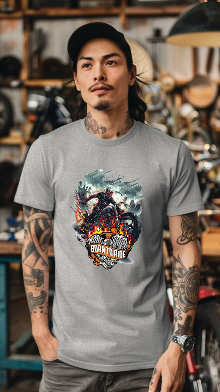 Unisex Motorbike T-Shirt, Stylish Motorcycle Tee for All Riders, MOT04