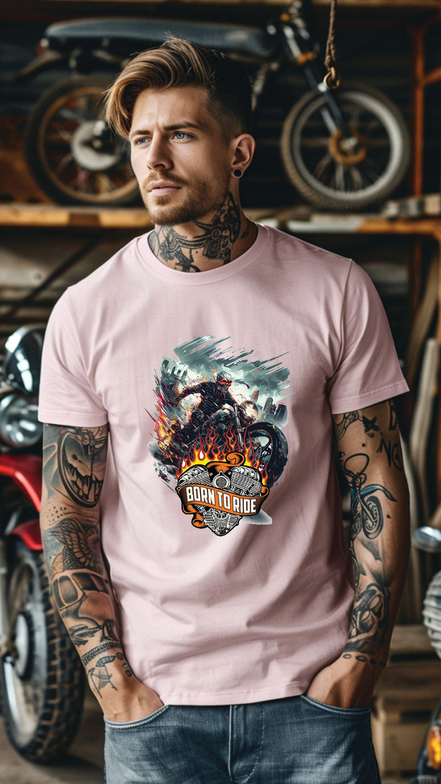 Unisex Motorbike T-Shirt, Stylish Motorcycle Tee for All Riders, MOT04