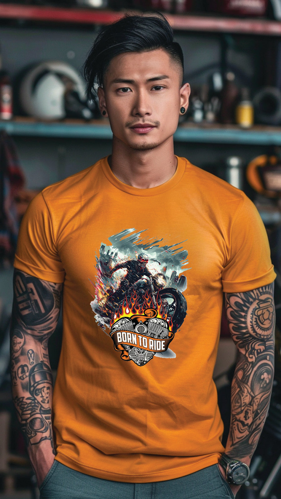 Unisex Motorbike T-Shirt, Stylish Motorcycle Tee for All Riders, MOT04