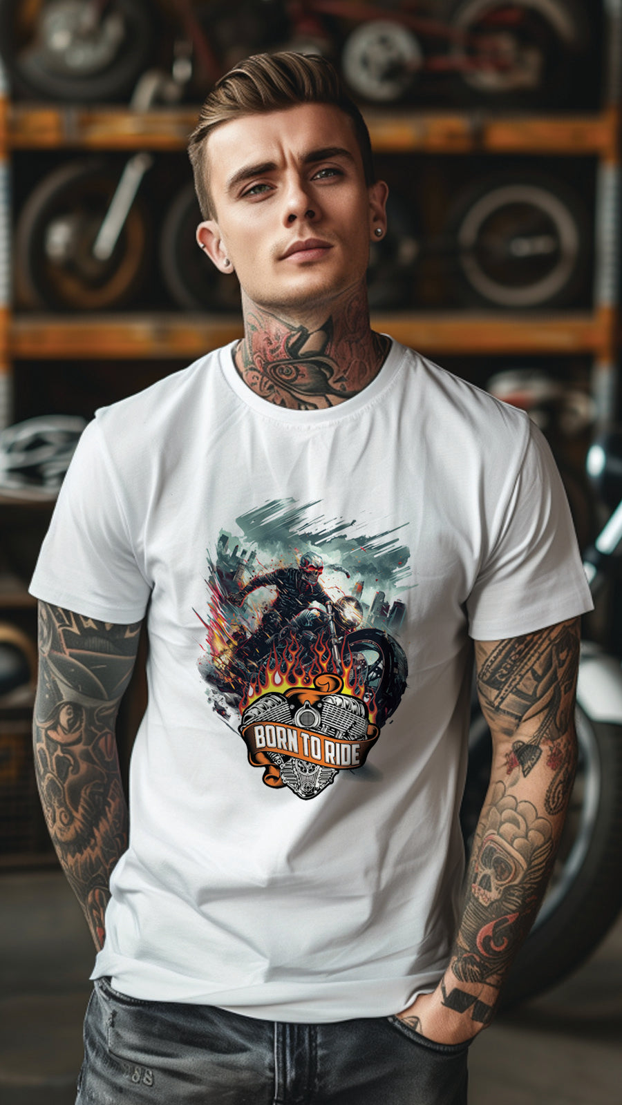 Unisex Motorbike T-Shirt, Stylish Motorcycle Tee for All Riders, MOT04