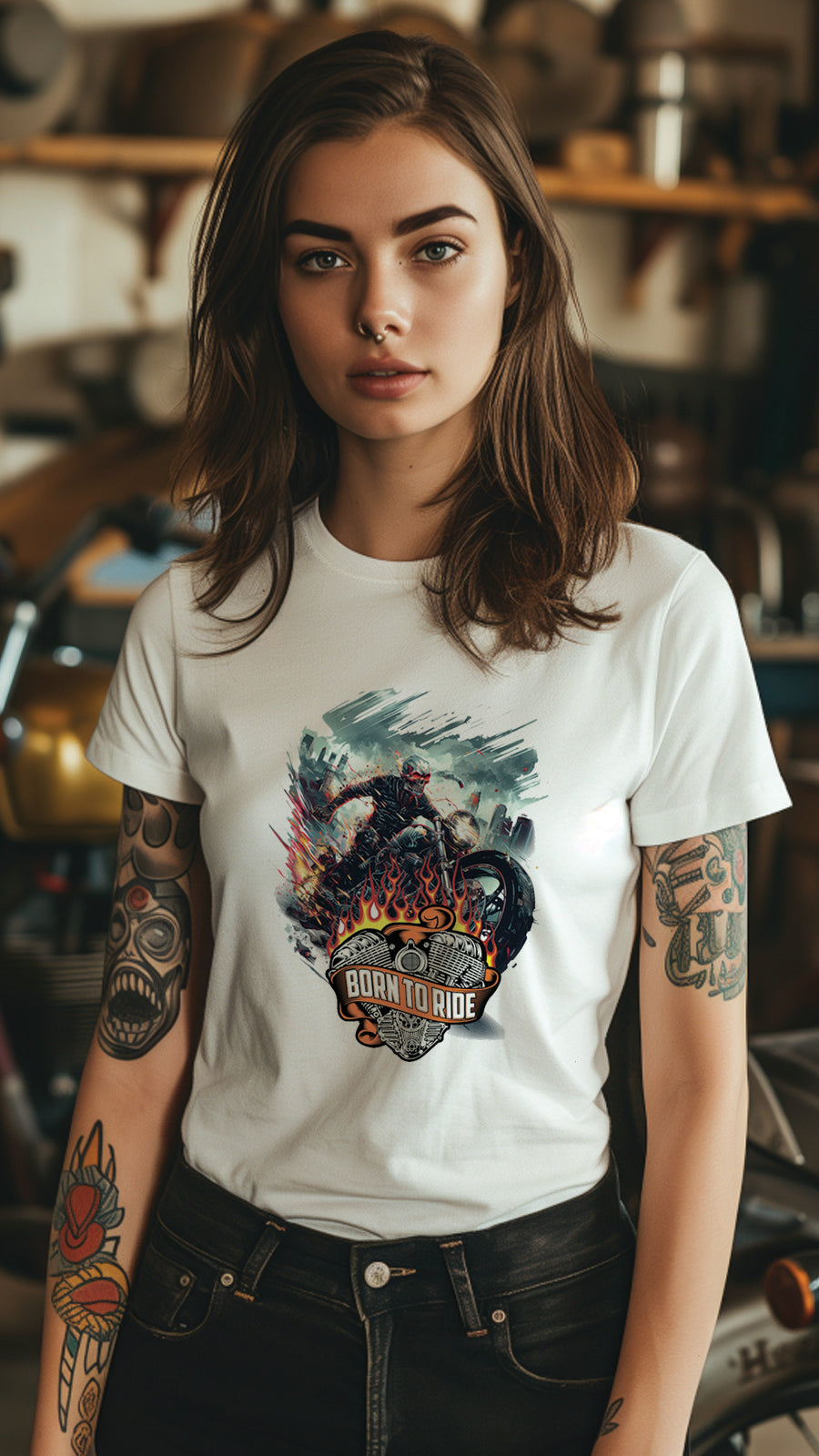 Unisex Motorbike T-Shirt, Stylish Motorcycle Tee for All Riders, MOT04