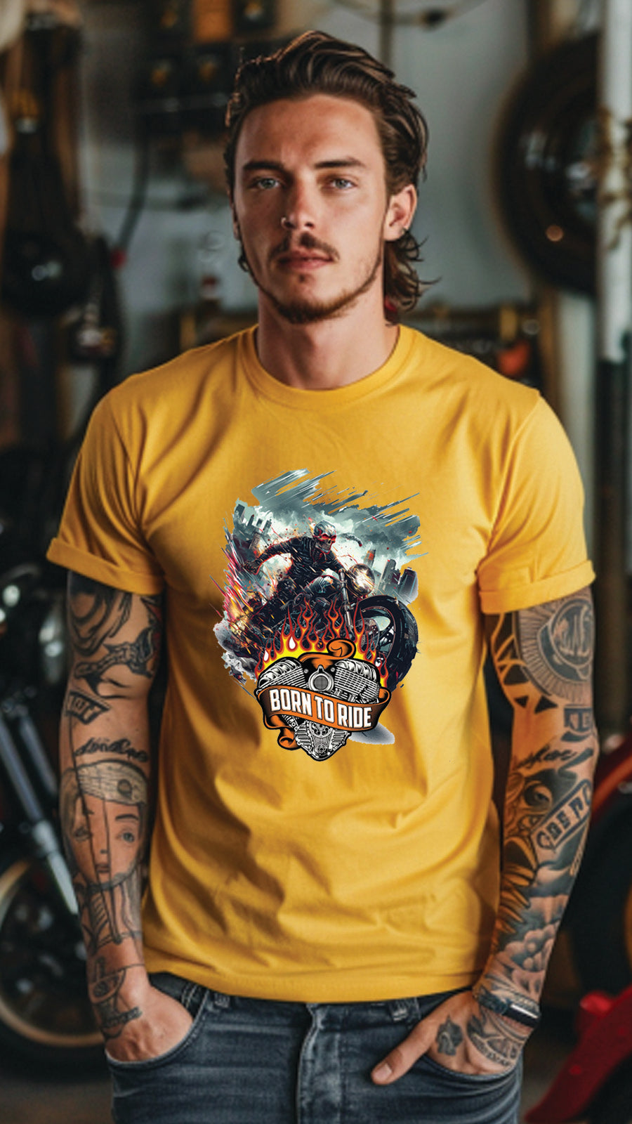 Unisex Motorbike T-Shirt, Stylish Motorcycle Tee for All Riders, MOT04