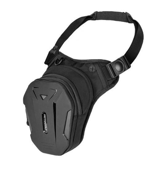 Motorcycle Drop Leg Side Bag - Black