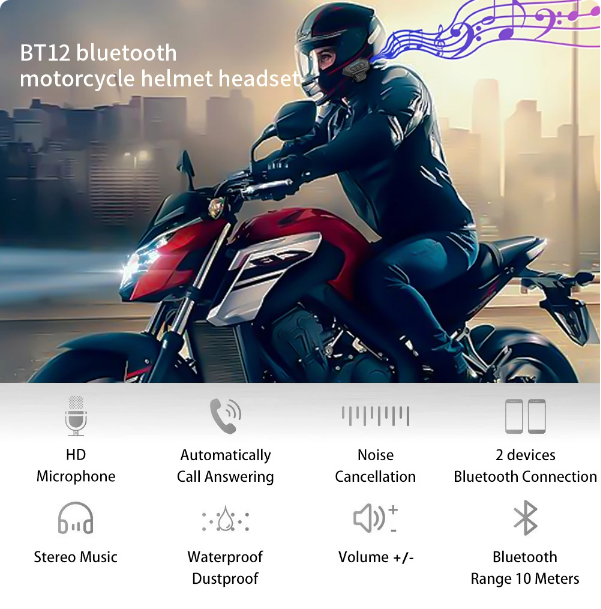 Motorcycle BT Helmet Headset