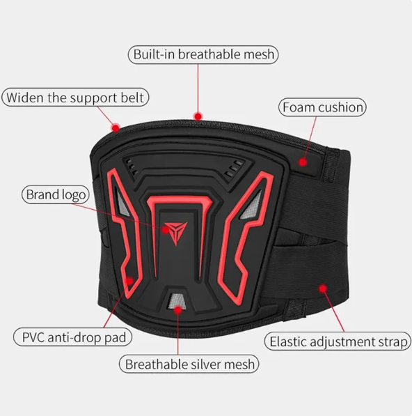 Motorcycle Waist Protector Belt-Black