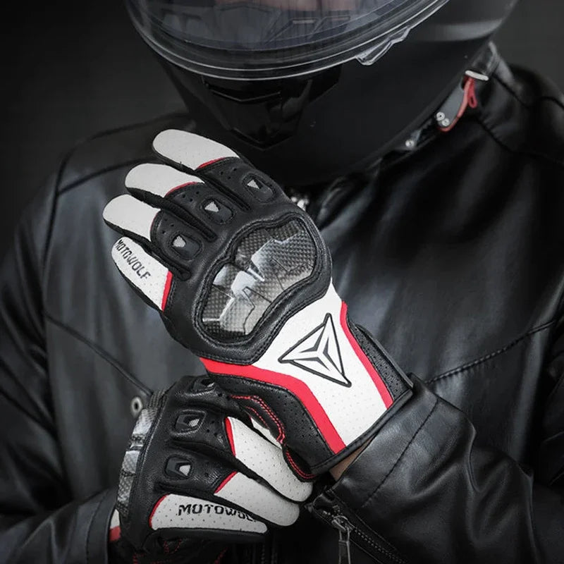 High Quality Leather Motorcycle Gloves