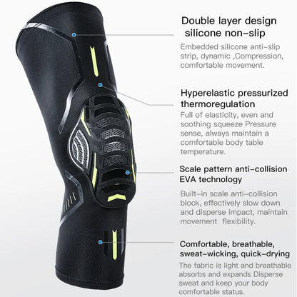 Compression Knee Pads - Elastic, Breathable, Shock-Absorbing for Running & Pain Relief