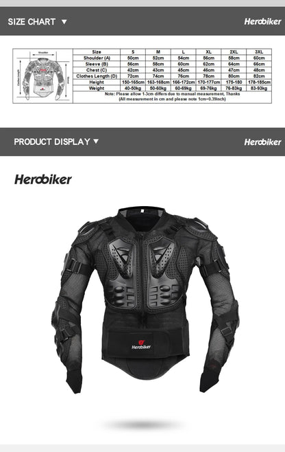 HEROBIKER Motocross Jacket - Black