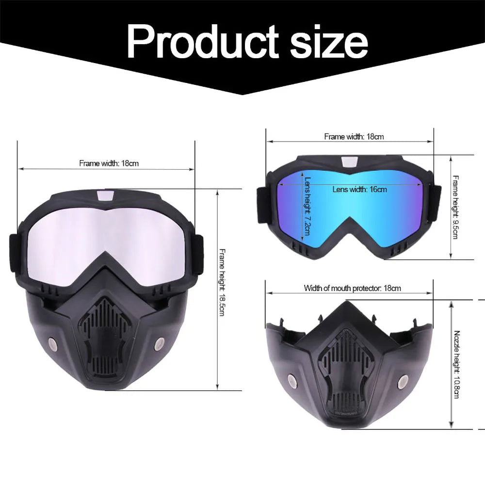 3 in 1 Motorcycle Goggles