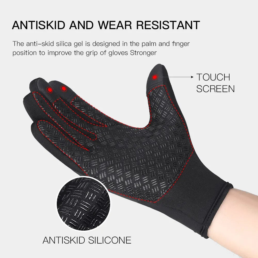 Autumn Winter Thermal Motorcycle Gloves – Touchscreen, Waterproof, Non-Slip