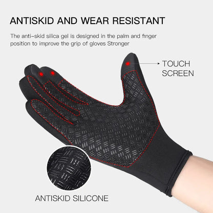 Autumn Winter Thermal Motorcycle Gloves – Touchscreen, Waterproof, Non-Slip