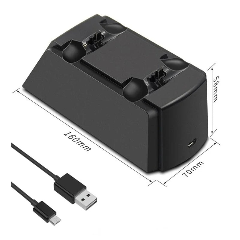 PS3 Controller Fast Charging Dock Station - Dual Charger with Status Indicator