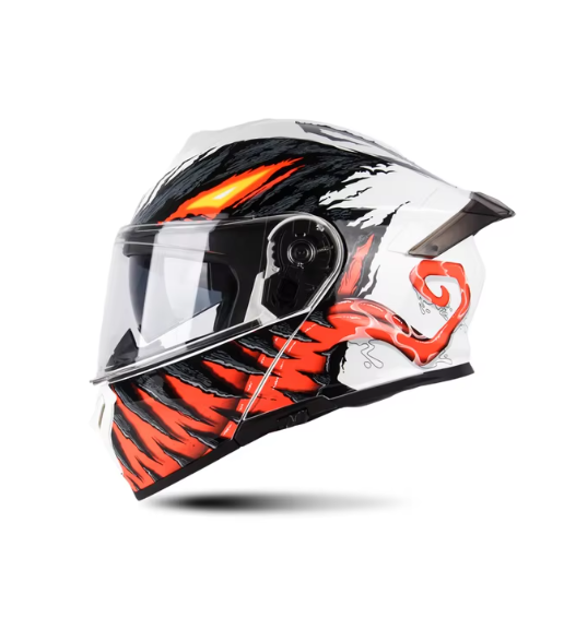 Men's Modular Flip-Up Motorcycle Helmet - ABS Dual Lens