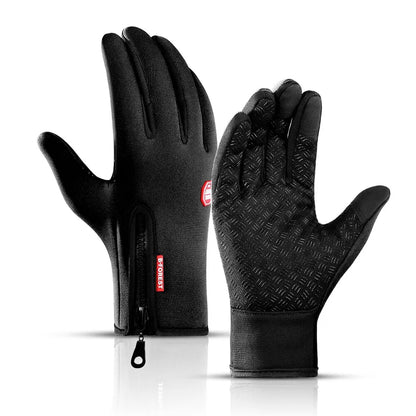 Autumn Winter Thermal Motorcycle Gloves – Touchscreen, Waterproof, Non-Slip