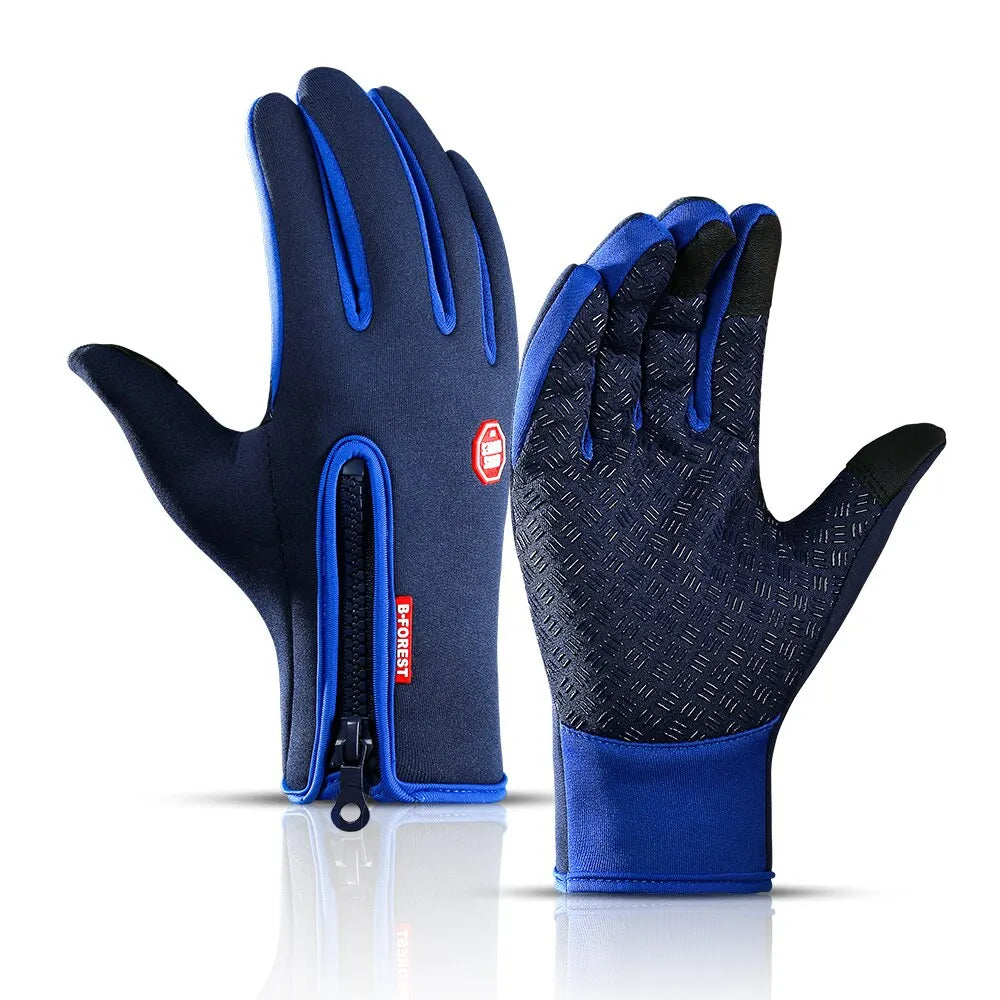 Autumn Winter Thermal Motorcycle Gloves – Touchscreen, Waterproof, Non-Slip